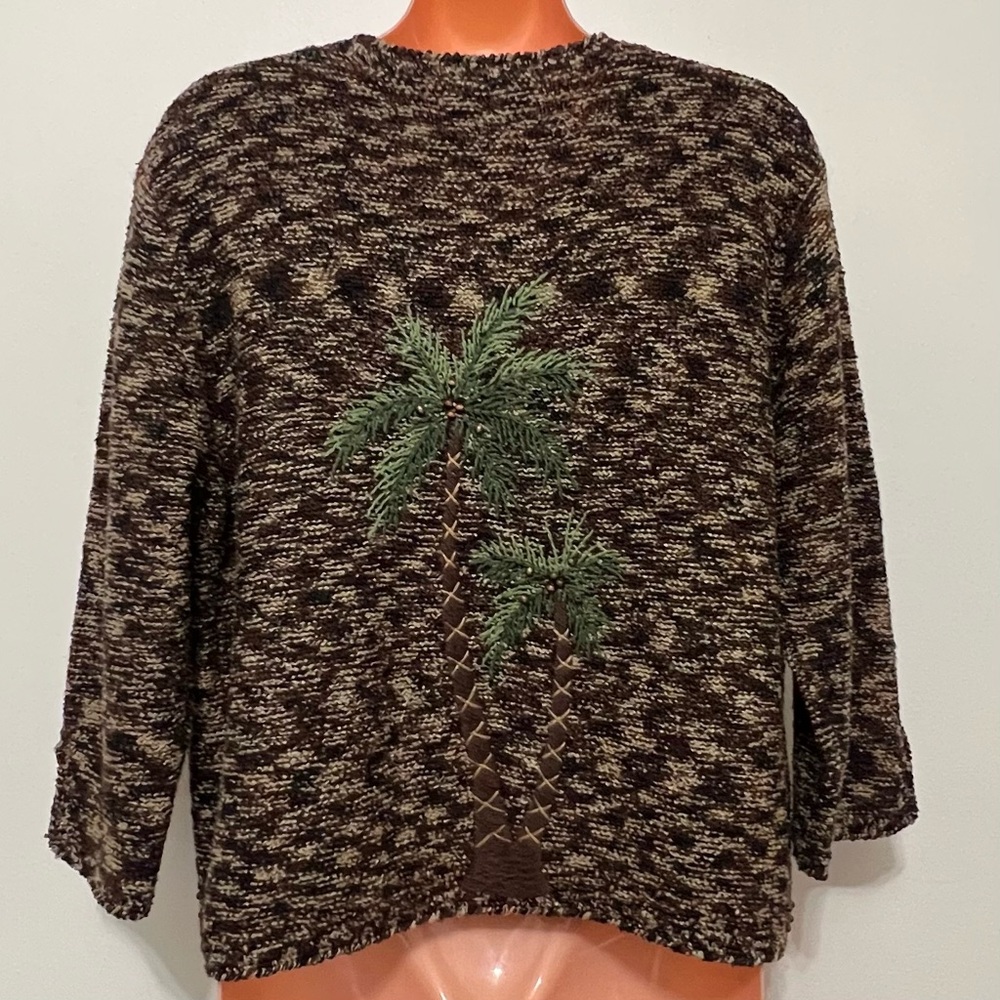 Bellepointe Vintage Palm Tree Cardigan Sweater - Picture 7 of 12